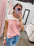 Count on You- Pink Color Block Top