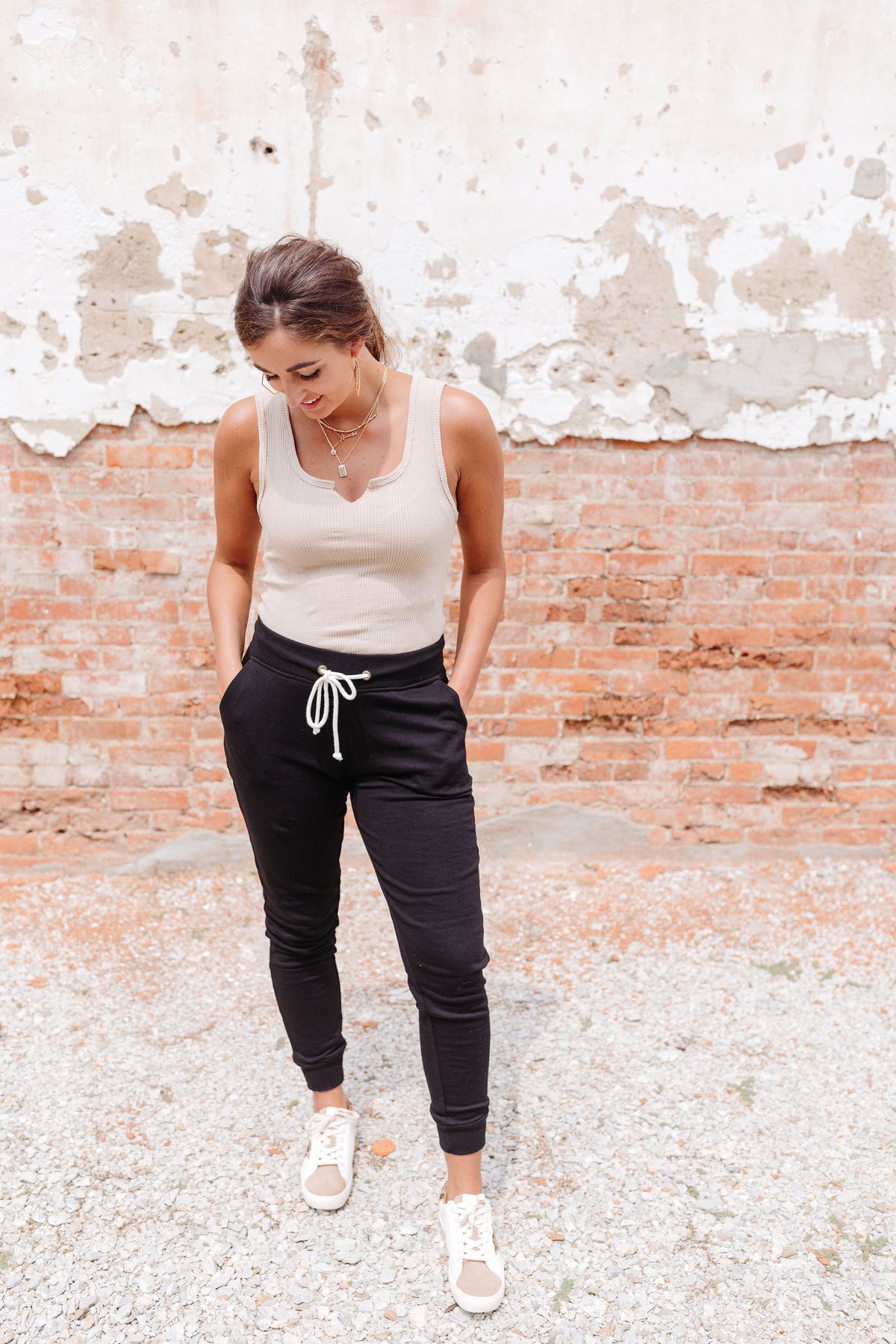 Everyday Casual Joggers-Black