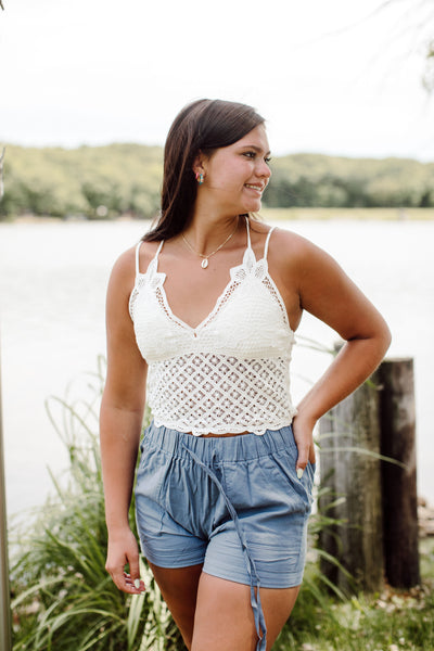 Stuck with You Crochet Lace Top