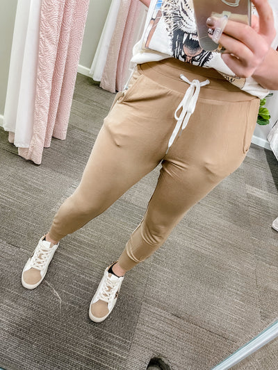 Nobodys Love Mid-Weight Joggers-Camel