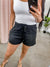 Dream On Casual Shorts-Black