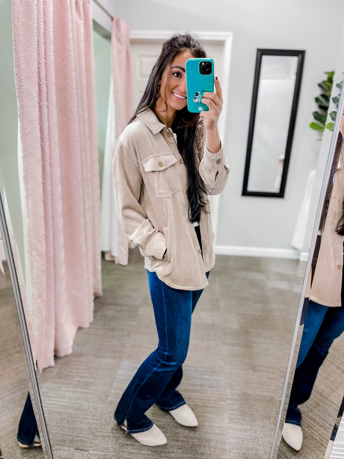 Give It All- Taupe Corduroy Jacket