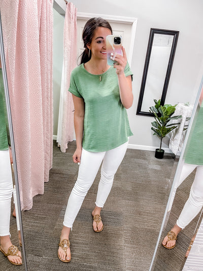 Here Comes the Sun Dressy Top-Olive