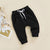 Solid Colored Toddler Joggers-Black