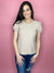Perfectly Poised Eyelet Top- Taupe