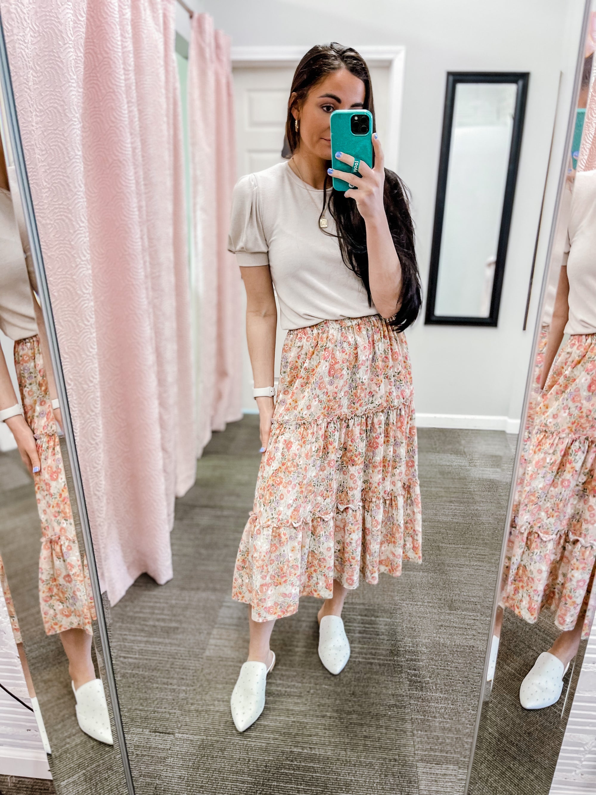 Cover Me Up- Floral Layered Skirt