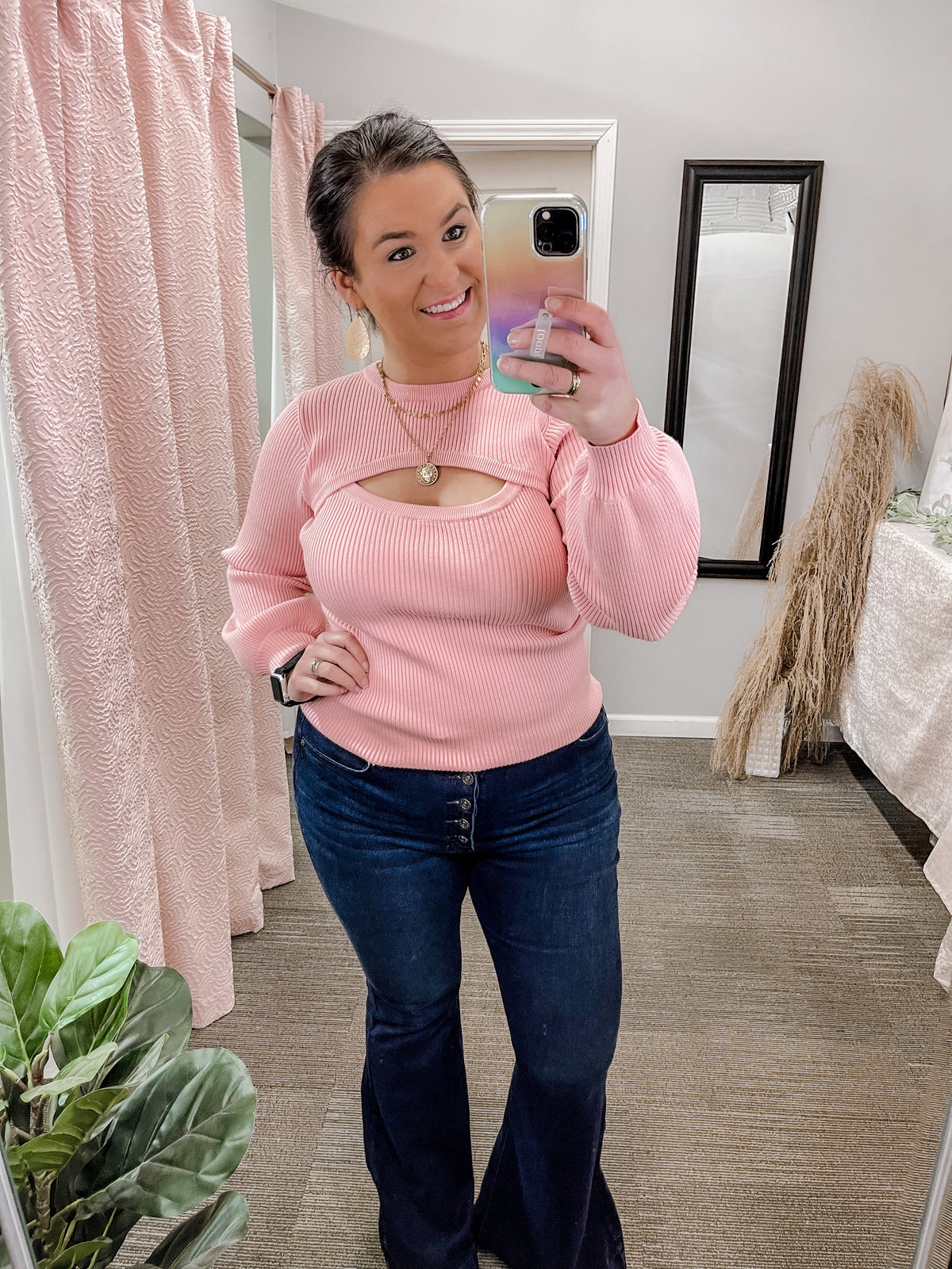Goals in Life Cut Out Top- Blush