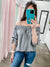 Goodnight Wish- Gray Off the Shoulder Top